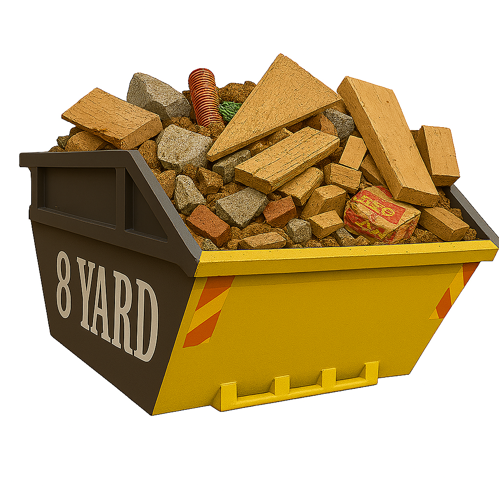 8 YARD MIXED CONSTRUCTION WASTE SKIP