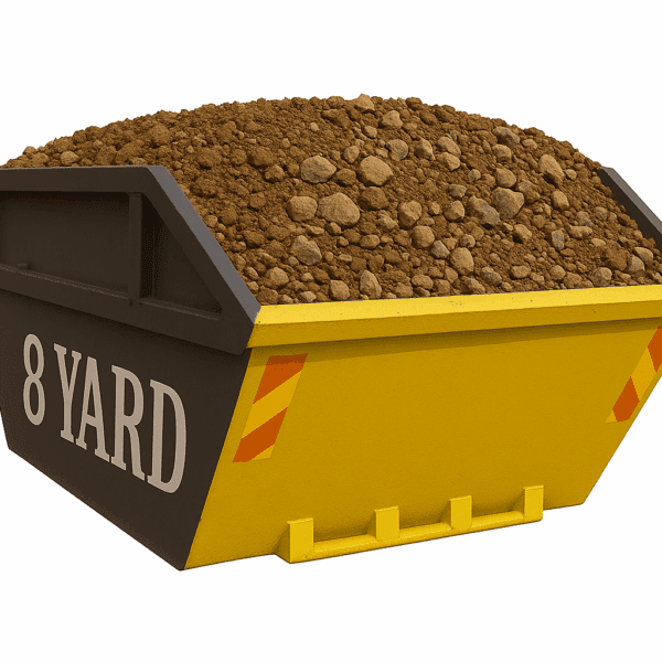 8 YARD SOIL AND STONE SKIP